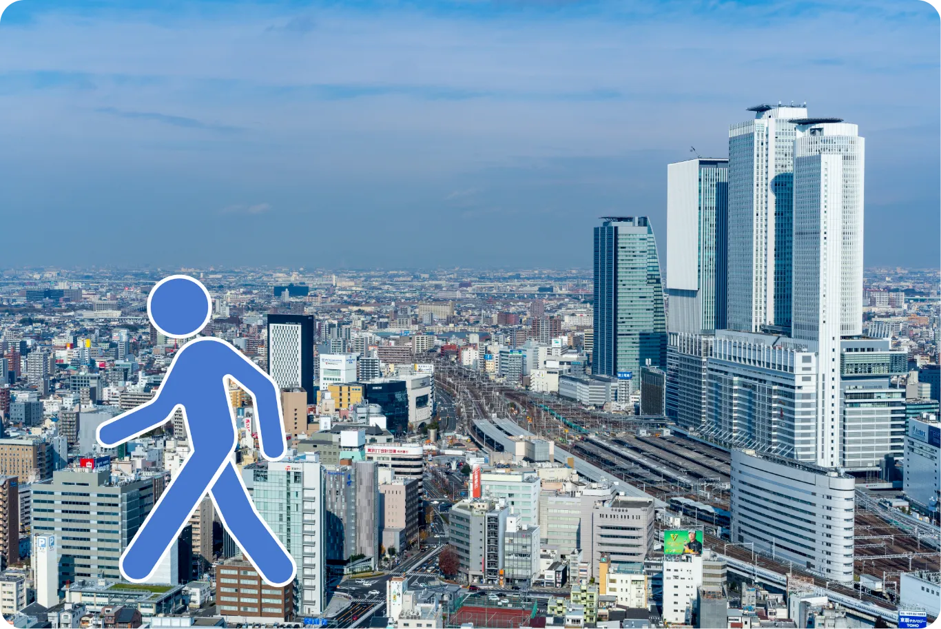 名古屋駅と街並み